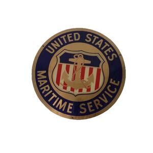 Vintage United States Maritime Service plaque license plate topper